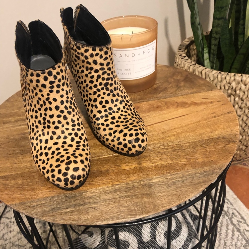 Cheetah print bootie